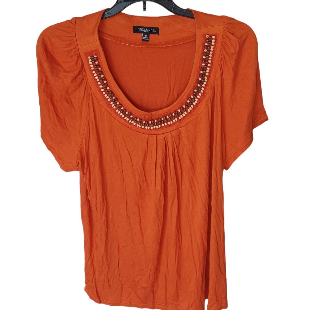 Notations Orange Top NWT